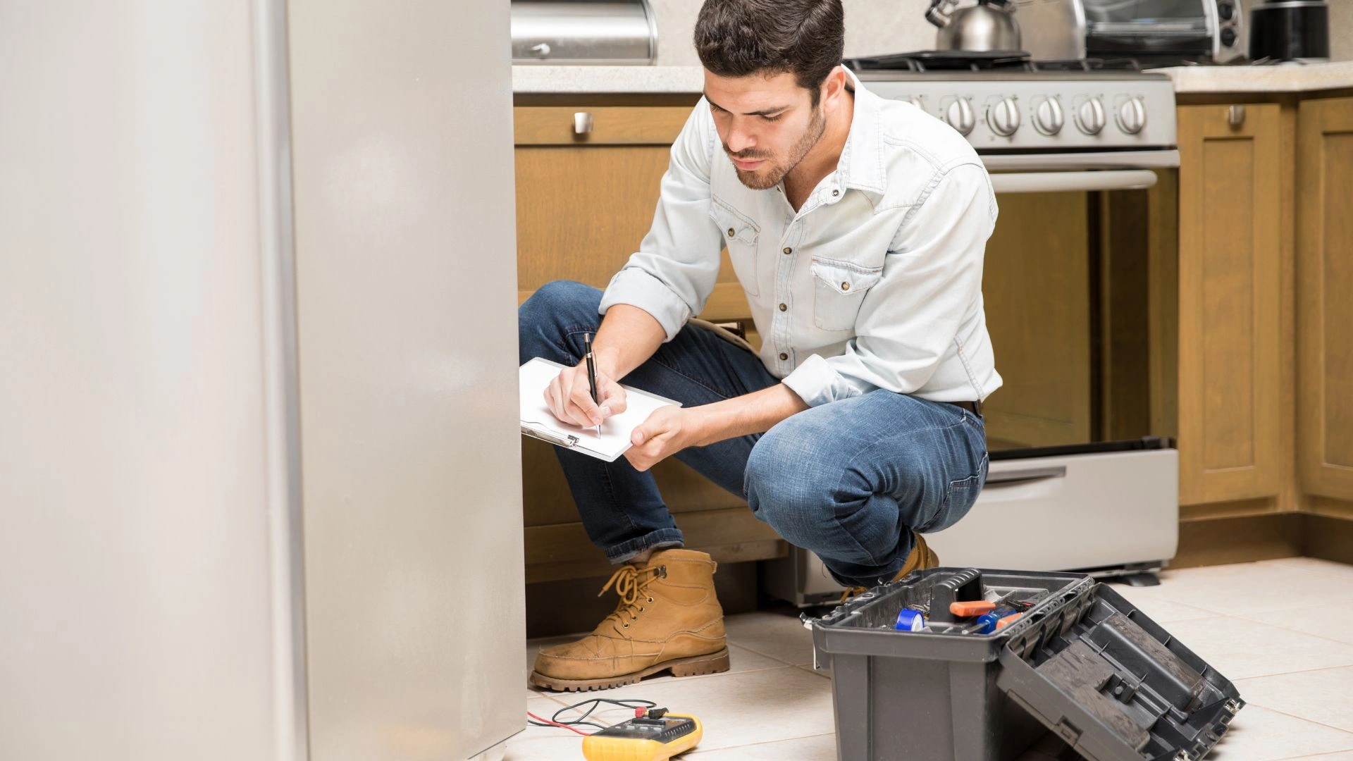 repairing refrigerator