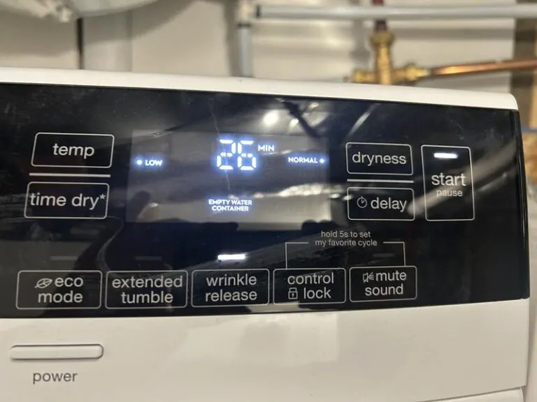 Dryer error codes