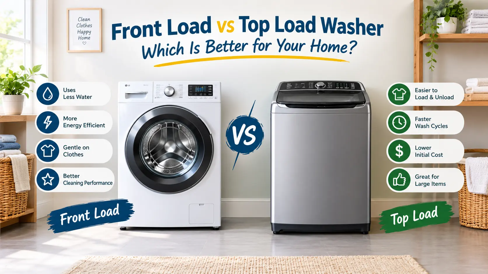Front Load vs Top Load Washer